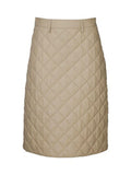 Luna Quilted Leather Midi Skirt