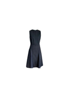 Black wool-twill Jackson pleated dress