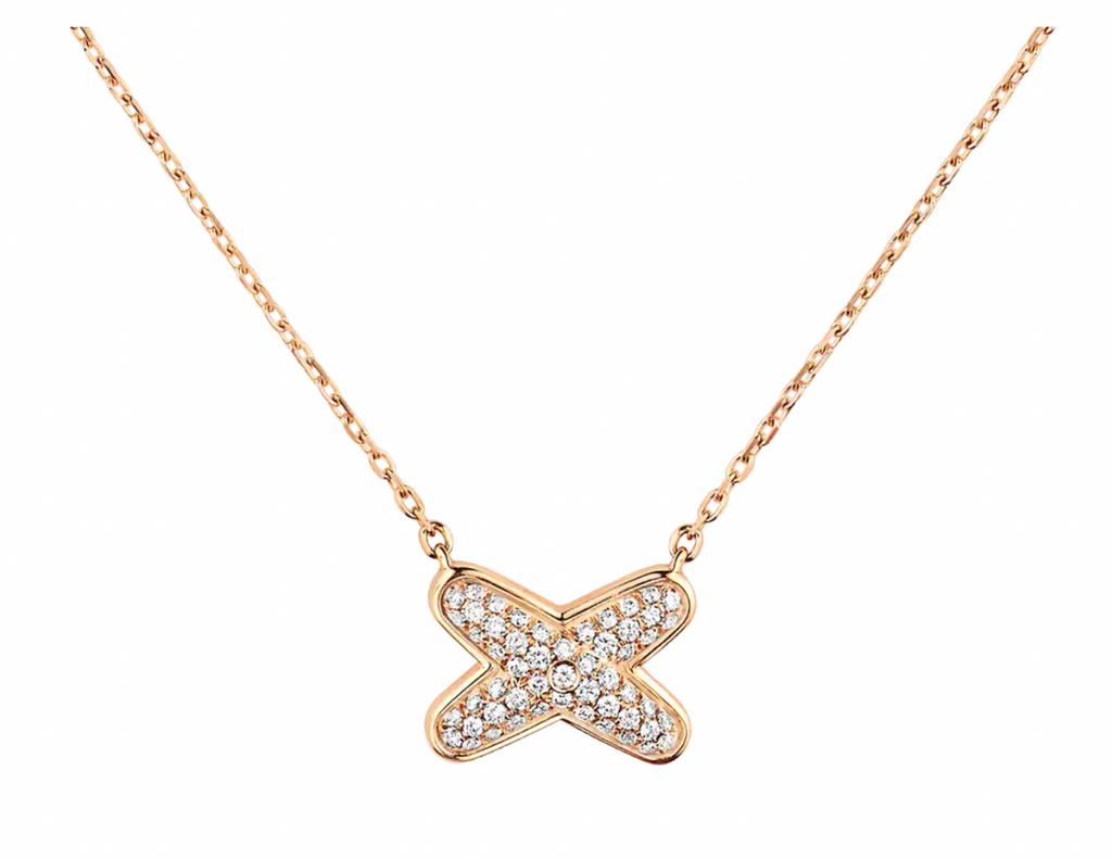 Rose Gold Jeux de liens Pendant Necklace
