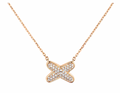 Rose Gold Jeux de liens Pendant Necklace