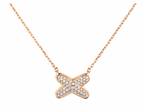 Rose Gold Jeux de liens Pendant Necklace