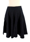 Dior Navy Mohair-blend Belted Skirt