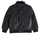 Louis Vuitton Kid's Black Quilted Jacket With Leather Pockets