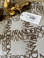 Small Chain Logo Canvas Shoulder Bag