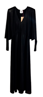 VCM Black Batwing Sleeve Evening Dress