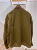 Khaki Cashmere Bomber Jacket