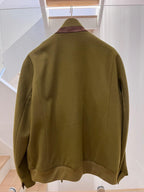 Khaki Cashmere Bomber Jacket