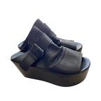 Marsell Black Leather Chunky Platform Slides
