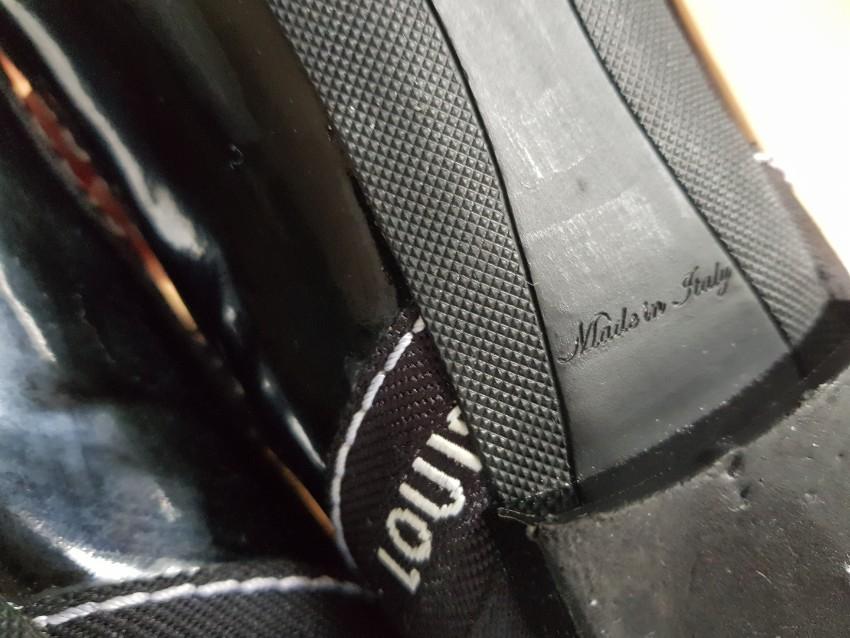 Louis Vuitton Black Logo Strip Pointed Toe Ballerinas