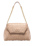 Okhtein Beige Lotus Shoulder Bag