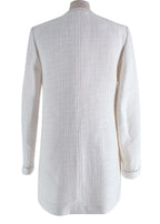Claudie Pierlot Off White Tweed Longline Jacket