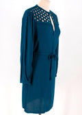Diane von Furstenberg Blue Net Trim Dress