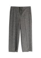 S Max Mara Grey Wide Leg Wool Trousers
