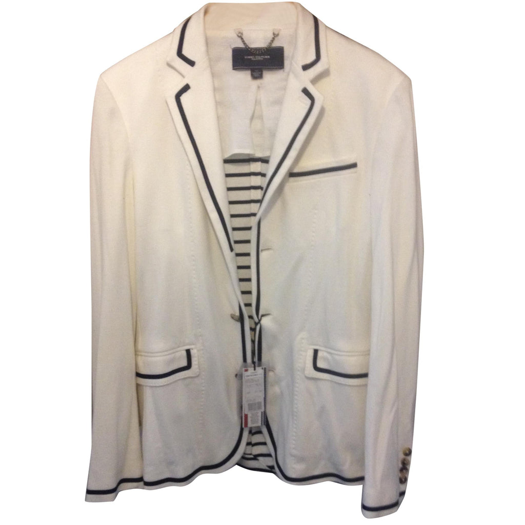 Tommy Hilfiger breton stripe arctic white blazer size 59 Binet