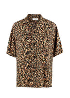 Saint Laurent Brown Printed Short Sleeve Shirt