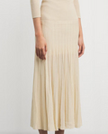 Isabel Marant Crepe Pleated Knit Midi Skirt