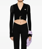 Off-White Ow Logo V-neck Cardigan