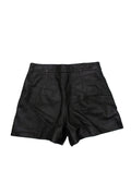 Zeynep Arcay Black Leather Shorts