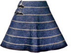 Alaia Blue Japanese Denim A-Line Mini Skirt