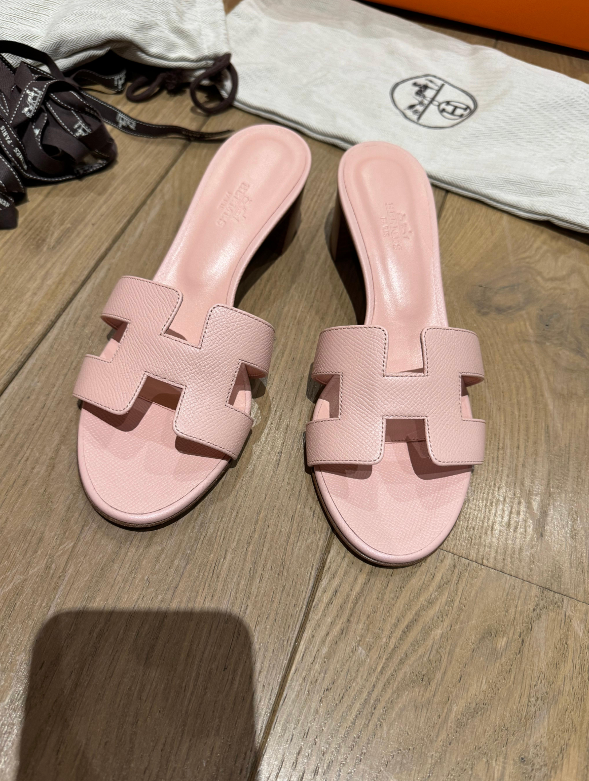 Hermes Pale Pink Oasis Sandals