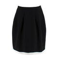Raoul Black Knee Length Trapeze Skirt