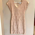 DVF Nude Lace Wanda Mini Dress