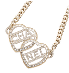 Chanel Double Heart Chain Necklace