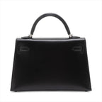 Kelly Handbag 20 Black Cloute Box Sellier PHW B