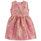 Dolce & Gabbana Kids 11/12Y Pink Brocade Dress