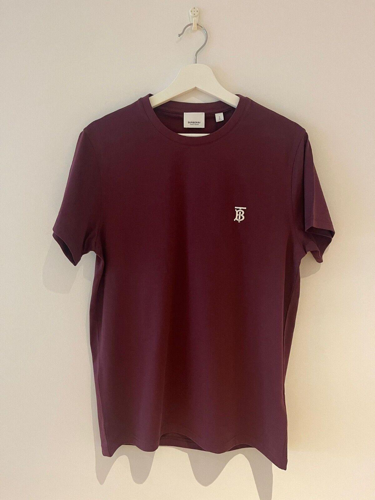 Burberry Burgundy TB Logo T-Shirt