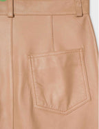 Paul Smith Leather Beige Pencil Skirt