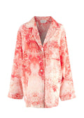 Alexander McQueen Coral Silk Pyjama Set