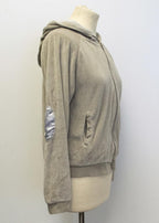 La Fiancee D'arthur beige velvet hoodie