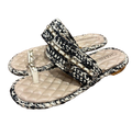 Chanel Tweed Thong Sandals