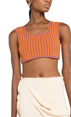 Jacquemus Le Haut Macio Crop Top in Orange