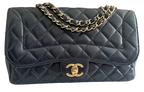 Chanel Midnight Blue Lambskin Single Flap Bag