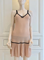 Blumarine Pleated Soft Peach Dress