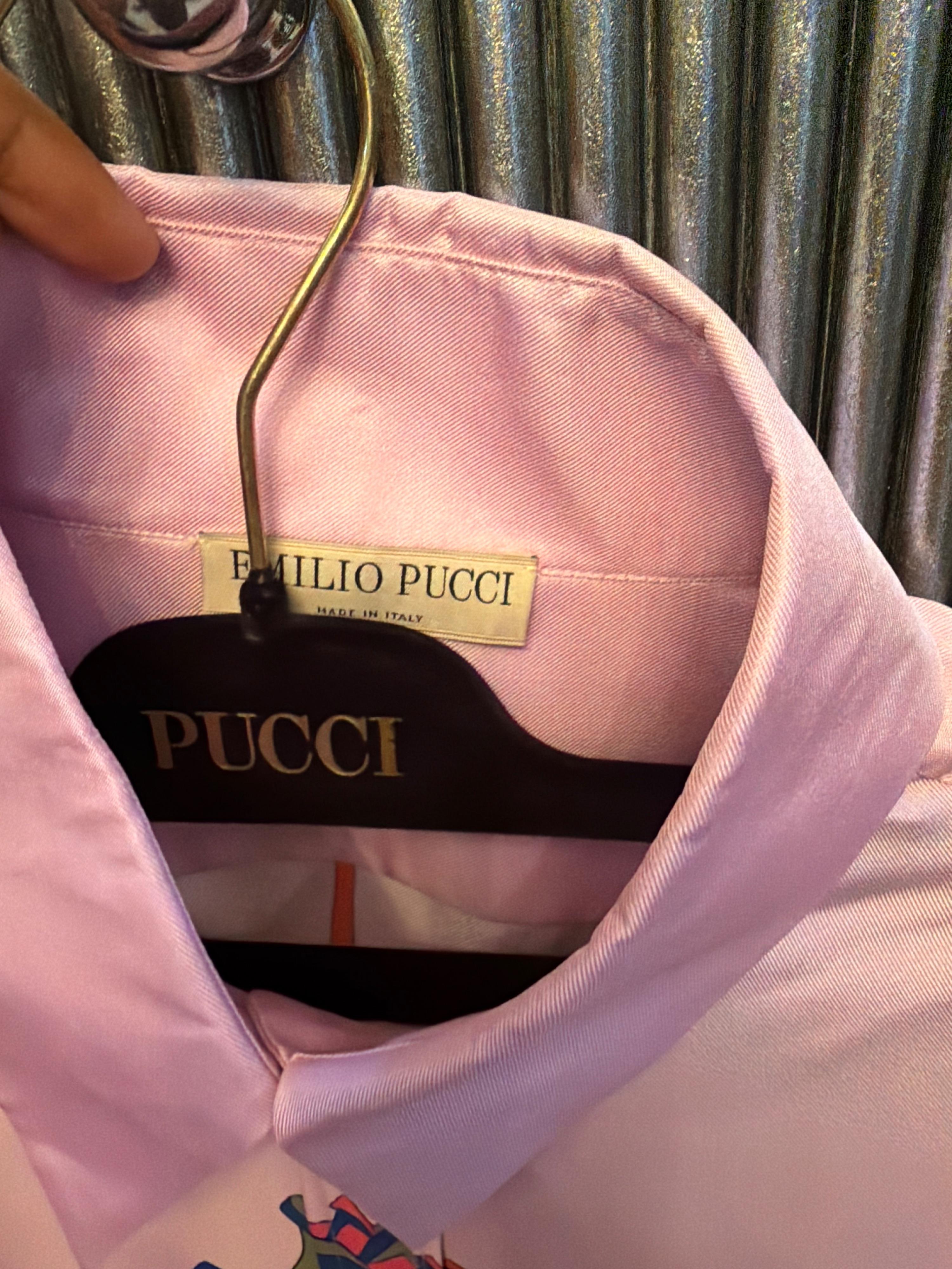 Pucci Rose Print Silk Shirt