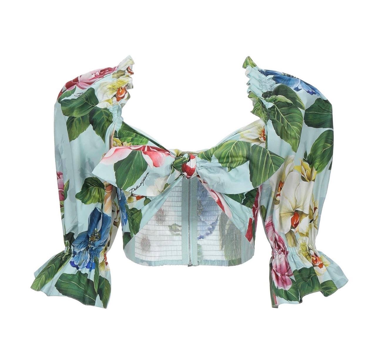 Dolce & Gabbana Floral Cropped Top
