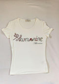 White Logo Print Cotton Jersey T-Shirt