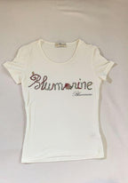 White Logo Print Cotton Jersey T-Shirt