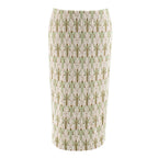 Prada green jacquard floral midi skirt
