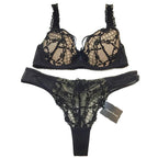 Chantal Thomas Couture Black Lace Pad Bra & Tanga Set