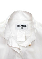 Vintage High Neck Button Up Cotton Shirt