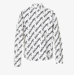 Wardrobe Unisex black & white cotton Scribble logo shirt