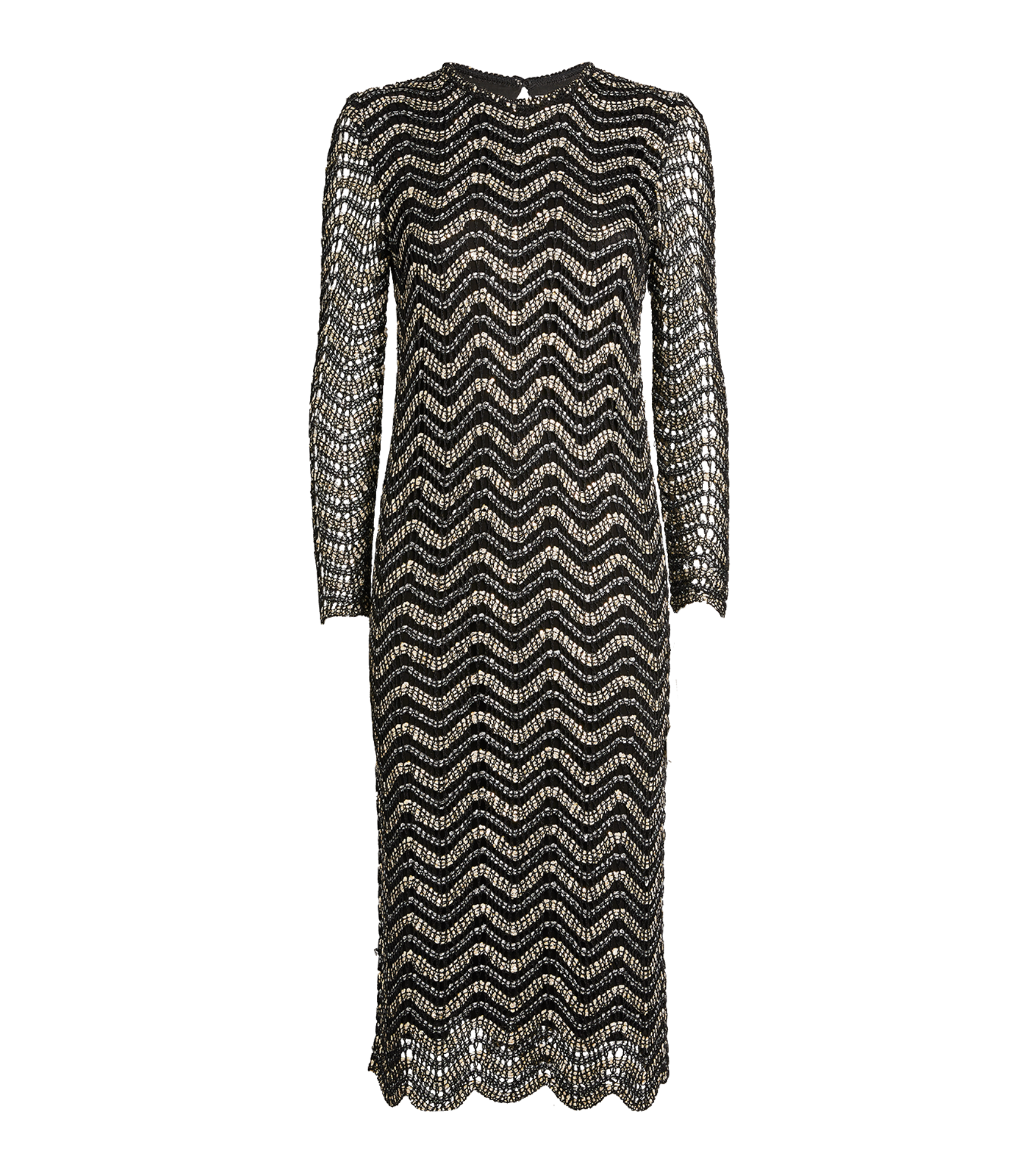 St. John Striped Midi Length Dress