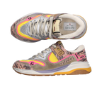 Ultrapace Snake-effect Leather, Mesh And Distressed Suede Trainers
