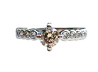 Bespoke Vintage Champagne Diamond Solitaire Ring