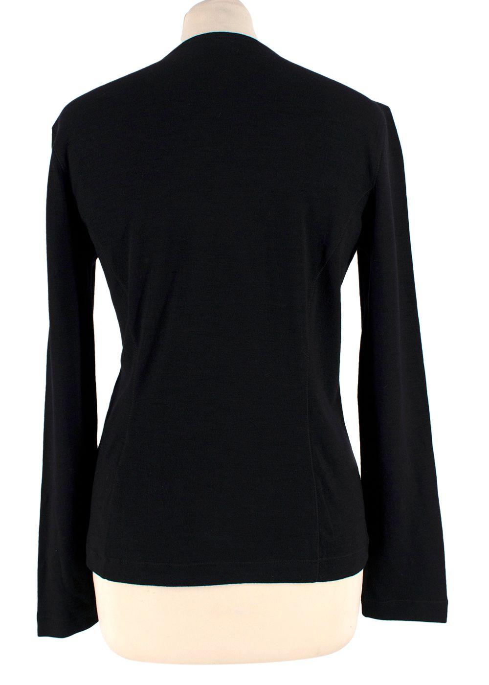 Jil Sander Black Wool Blend Top