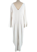 Cream Square Neck Long Sleeved Maxi Dress
